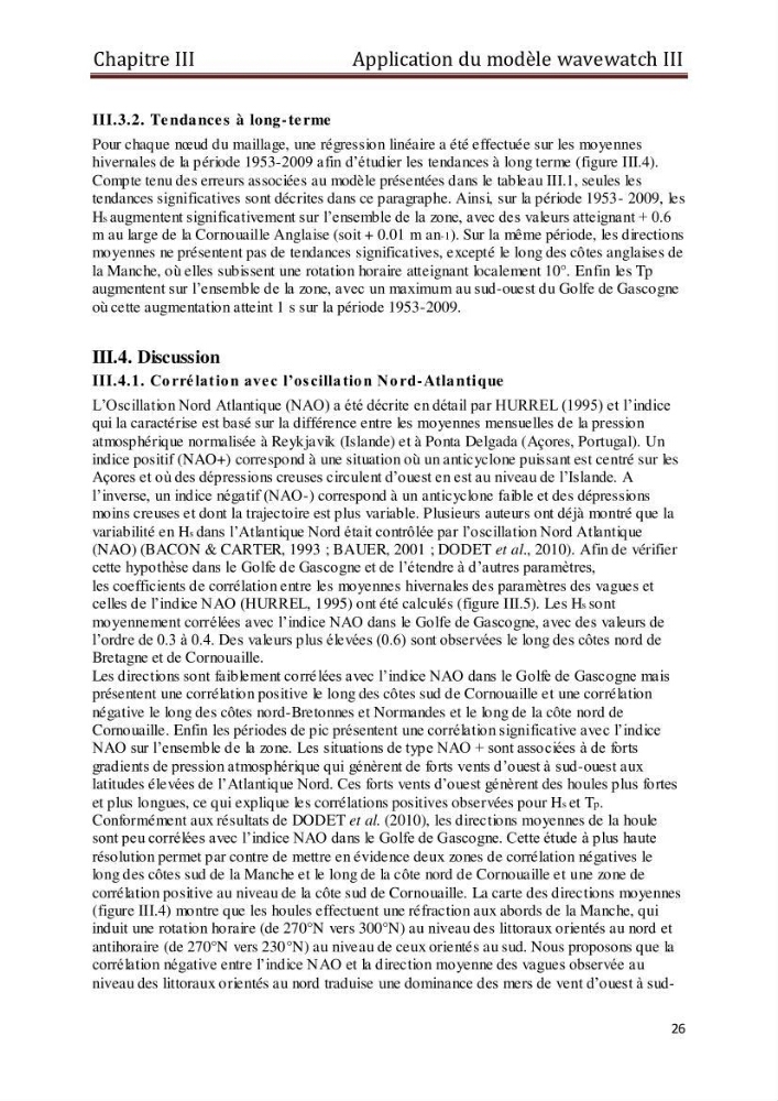 Etat de l\'art sur la modélisation des vagues dans la zone située en dehors de la zone de déferlement