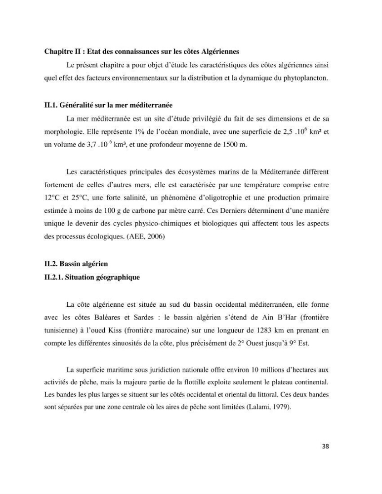 Dynamique et diversité du phytoplancton de la côte Algérienne