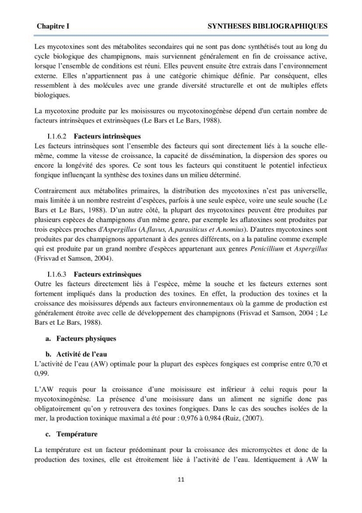 Détermination et criblage de la flore fongique potentiellement toxinogène du port d’Alger et de la ferme aquacole « Cultmare » de Tipaza :test de toxicité sur les larves d’Artémie