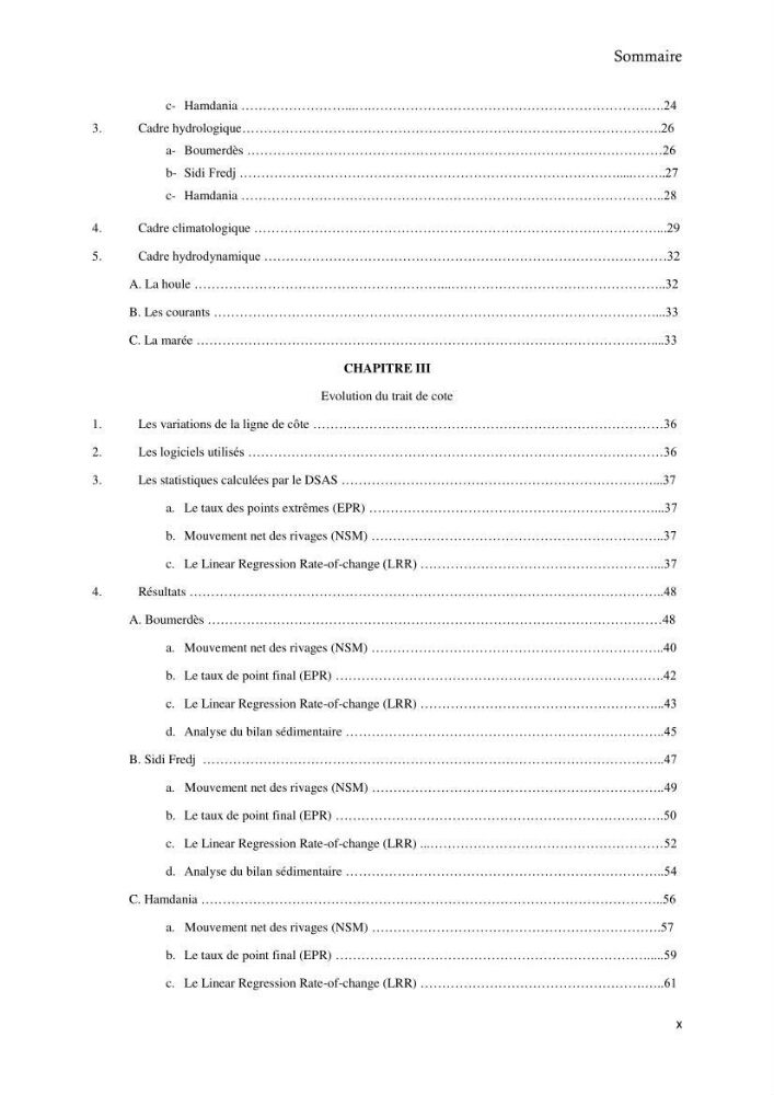 Contribution à la connaissance de la morphologie et de la dynamique sédimentaire du littoral centre de l\'Algèrie : cas d\'étude : Boumerdès, Sidi Fredj et Hamdania