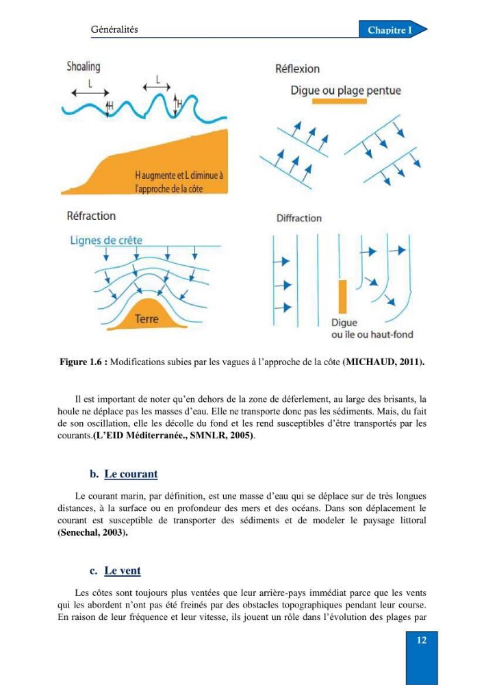 Contribution à la connaissance de la morphologie et de la dynamique sédimentaire du littoral centre de l\'Algèrie : cas d\'étude : Boumerdès, Sidi Fredj et Hamdania
