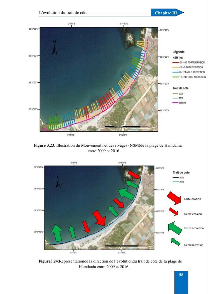 Contribution à la connaissance de la morphologie et de la dynamique sédimentaire du littoral centre de l\'Algèrie : cas d\'étude : Boumerdès, Sidi Fredj et Hamdania