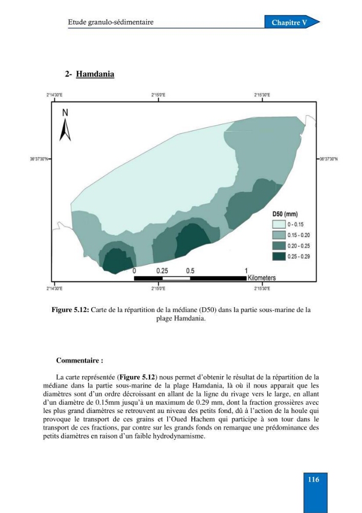Contribution à la connaissance de la morphologie et de la dynamique sédimentaire du littoral centre de l\'Algèrie : cas d\'étude : Boumerdès, Sidi Fredj et Hamdania