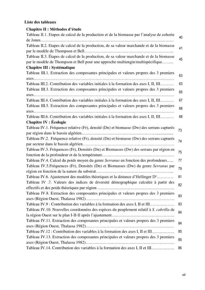 Approche écosystémique de la pêcherie artisanale de la baie de Bou Ismail : cas des serrans (Osteichthyens, Serranidae)