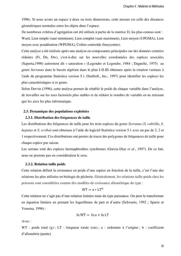 Approche écosystémique de la pêcherie artisanale de la baie de Bou Ismail : cas des serrans (Osteichthyens, Serranidae)