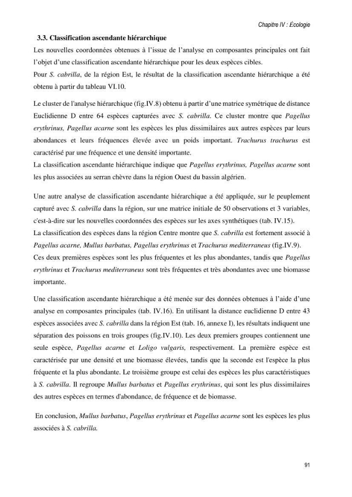 Approche écosystémique de la pêcherie artisanale de la baie de Bou Ismail : cas des serrans (Osteichthyens, Serranidae)
