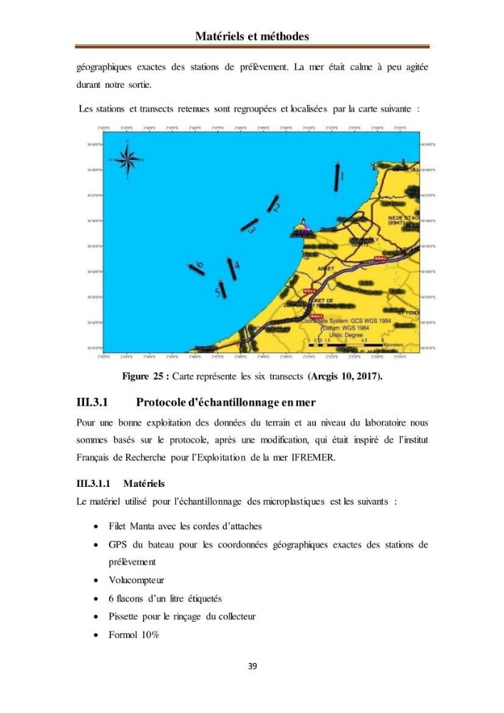 Evaluation quantitative des microplastiques dans la baie de Bou-Ismail
