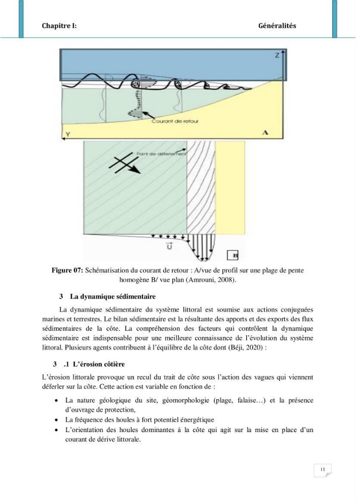Evolution spatio-temporelle du littoral de la baie d\'El Djamila prévisions des risques et adaptation