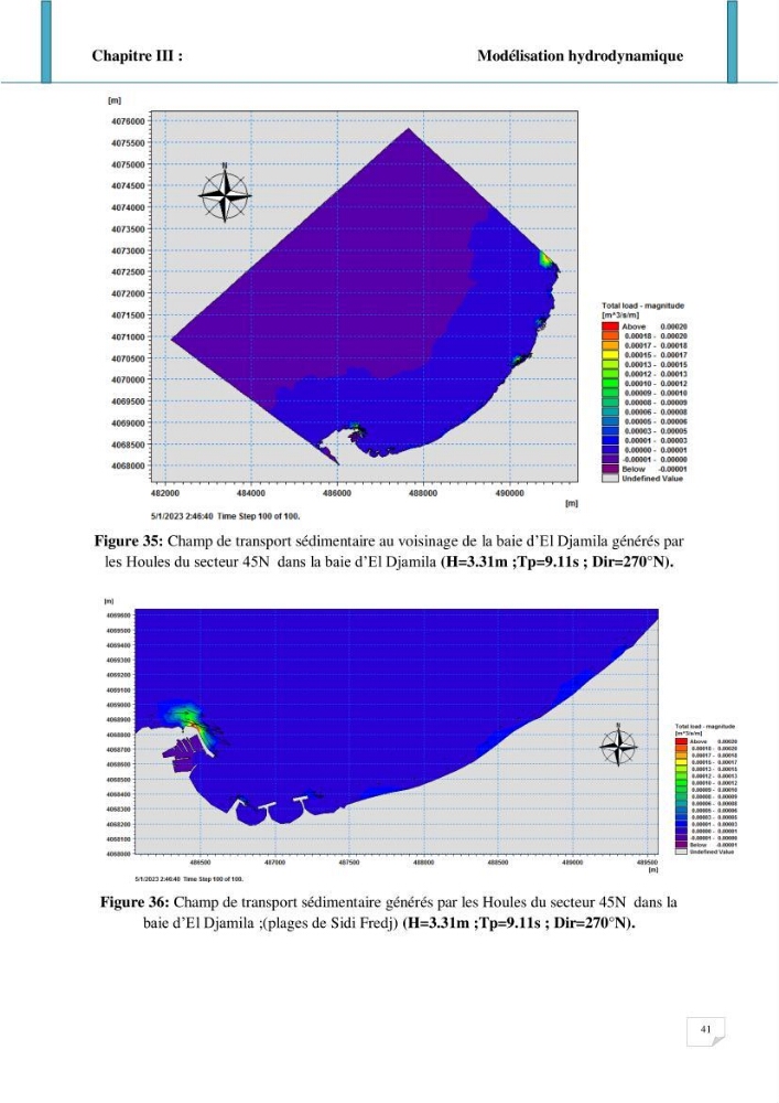 Evolution spatio-temporelle du littoral de la baie d\'El Djamila prévisions des risques et adaptation