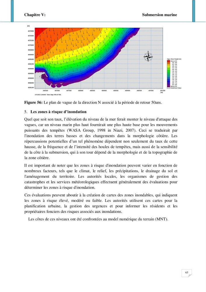 Evolution spatio-temporelle du littoral de la baie d\'El Djamila prévisions des risques et adaptation
