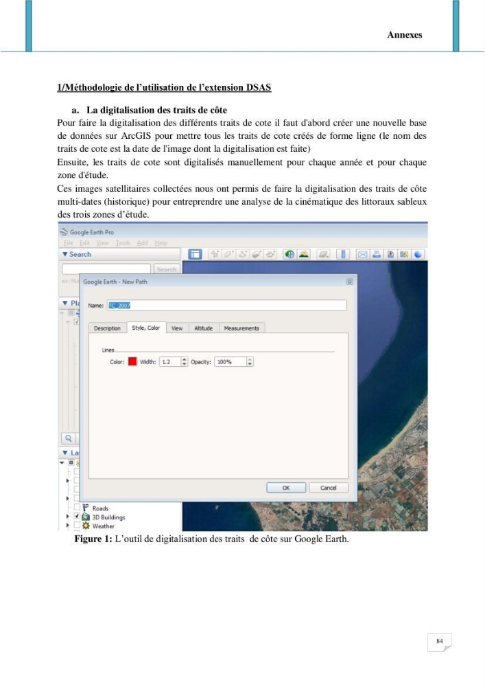 Evolution spatio-temporelle du littoral de la baie d\'El Djamila prévisions des risques et adaptation