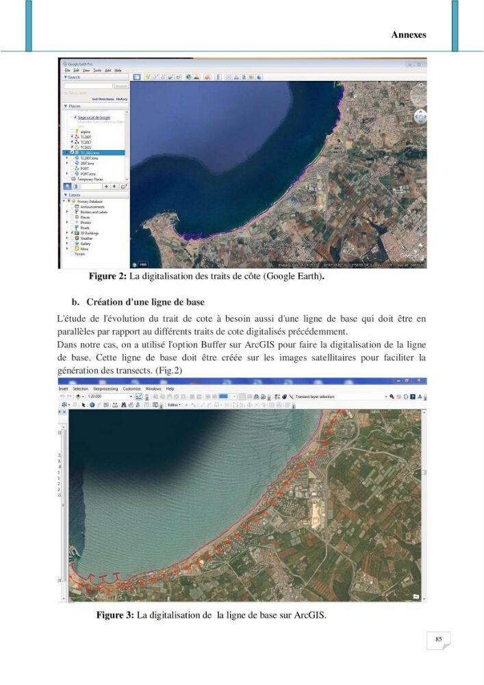 Evolution spatio-temporelle du littoral de la baie d\'El Djamila prévisions des risques et adaptation
