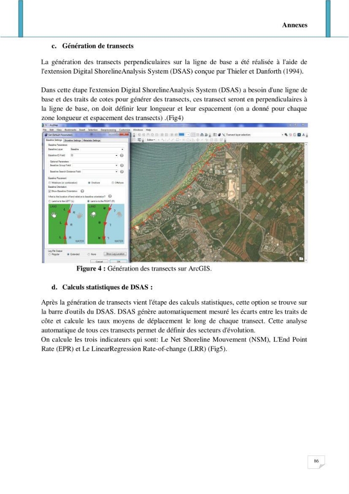 Evolution spatio-temporelle du littoral de la baie d\'El Djamila prévisions des risques et adaptation