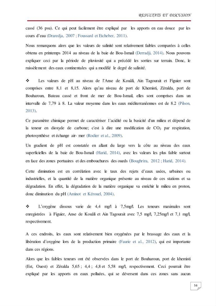 Evaluation des teneurs en métaux lourds dans l\'environnement marin du littoral Algérois chez Patella sp et les moules