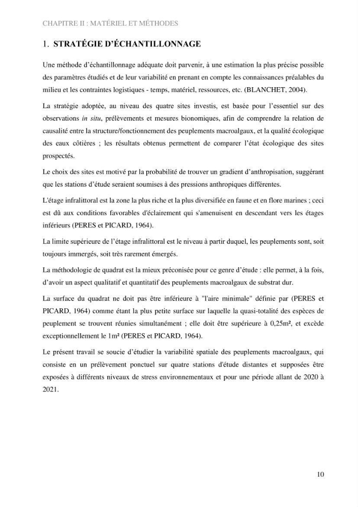 Bioévaluation de la qualité écologique des eaux marines cotières par utilisation des peuplements macroalgaux