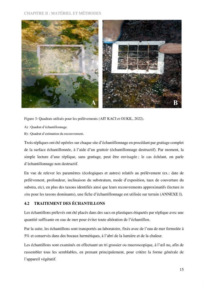Bioévaluation de la qualité écologique des eaux marines cotières par utilisation des peuplements macroalgaux