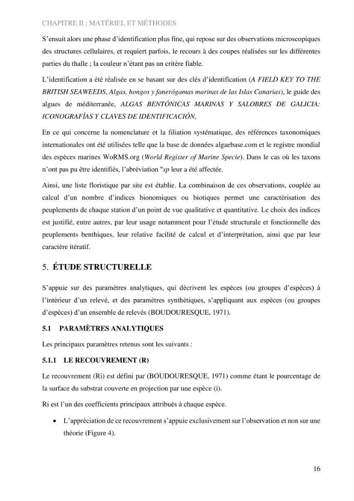 Bioévaluation de la qualité écologique des eaux marines cotières par utilisation des peuplements macroalgaux