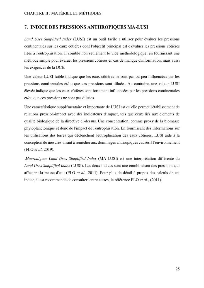 Bioévaluation de la qualité écologique des eaux marines cotières par utilisation des peuplements macroalgaux