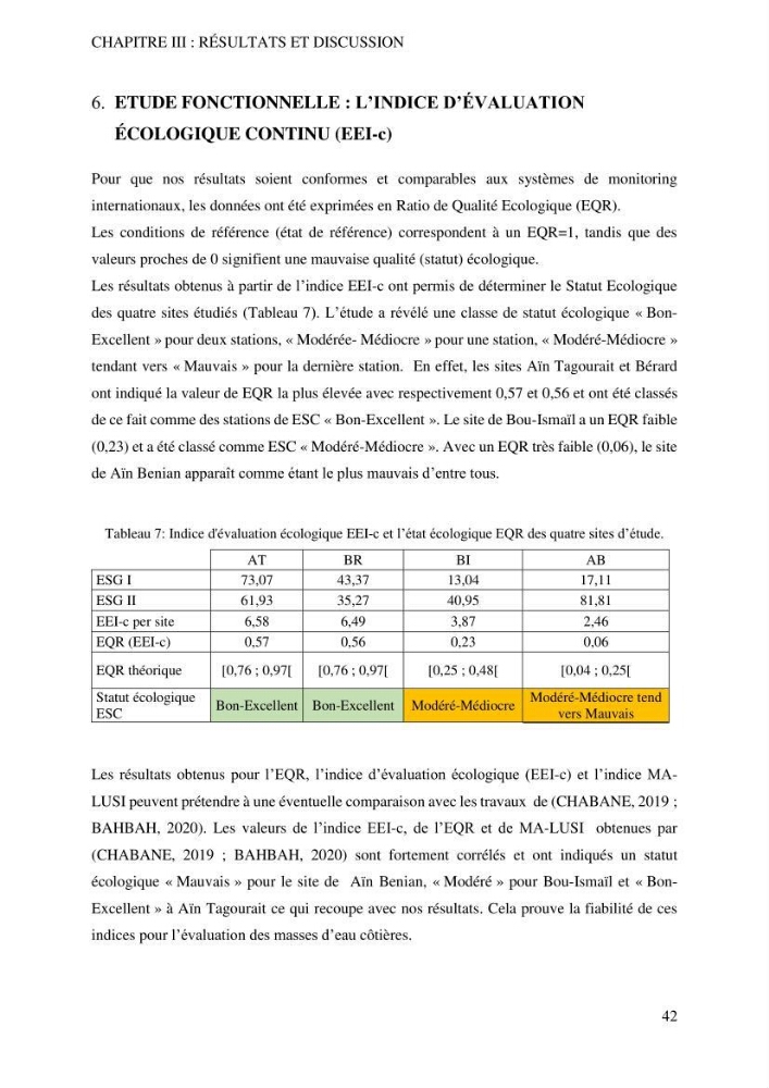 Bioévaluation de la qualité écologique des eaux marines cotières par utilisation des peuplements macroalgaux