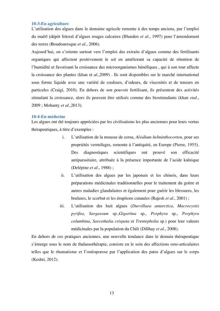 Etude des algues marines de la région de Tipaza :taxonomie et mise en évidence des espèces à intérêt aquacole