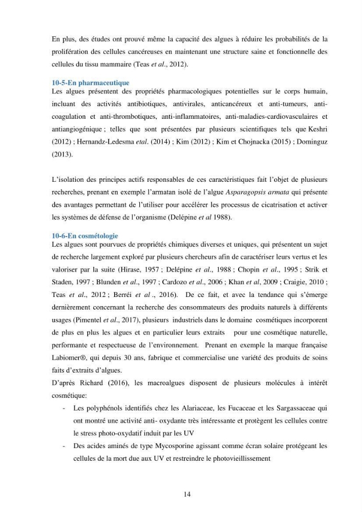 Etude des algues marines de la région de Tipaza :taxonomie et mise en évidence des espèces à intérêt aquacole
