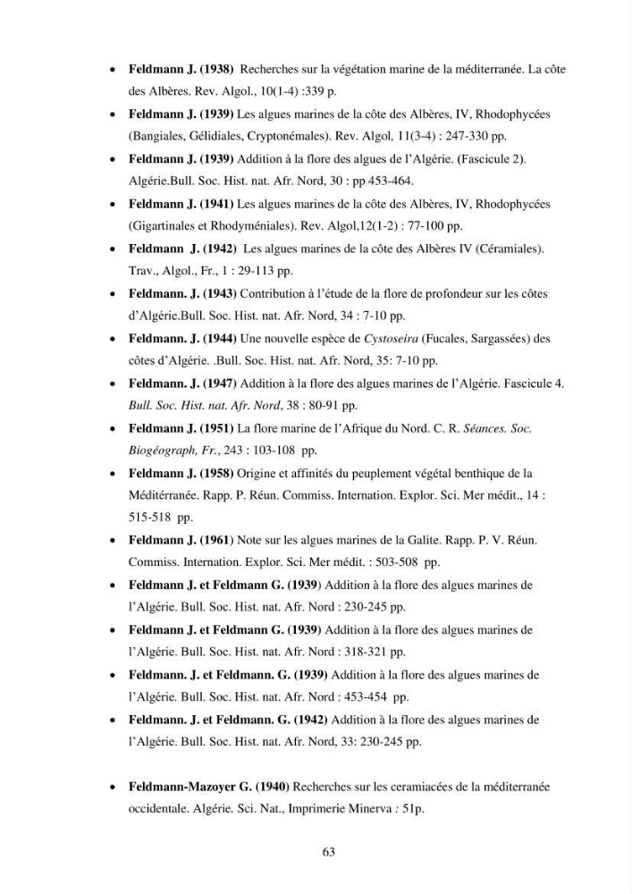 Etude des algues marines de la région de Tipaza :taxonomie et mise en évidence des espèces à intérêt aquacole