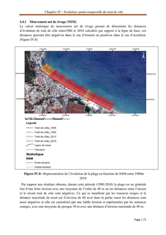 Modélisation Numérique de la morphodynamique sédimentaire et de la cinématique du trait de côte Chenoua plage, willaya de Tipaza.: