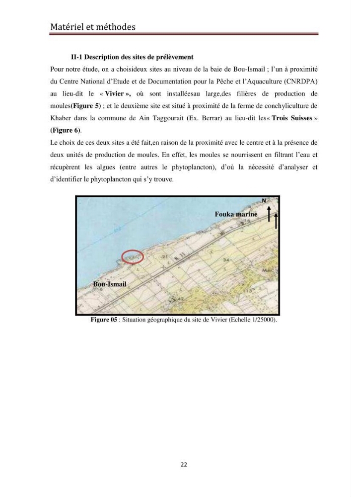 Suivi des populations phytoplanctoniquedans la baie de Bou-Ismail (Avril-Mai 2015).