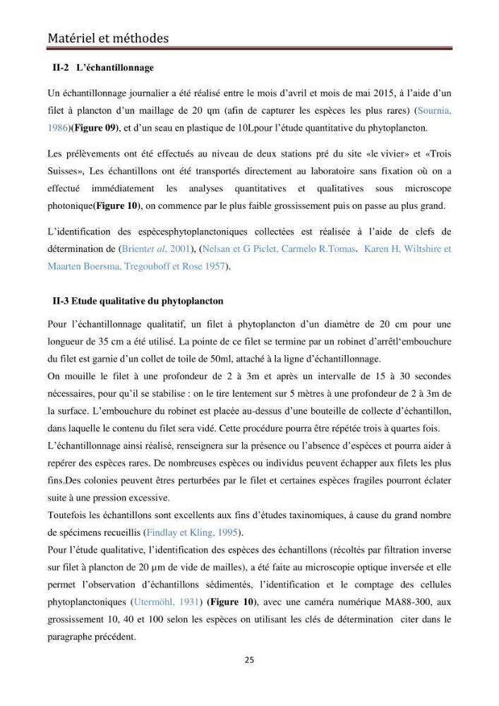 Suivi des populations phytoplanctoniquedans la baie de Bou-Ismail (Avril-Mai 2015).
