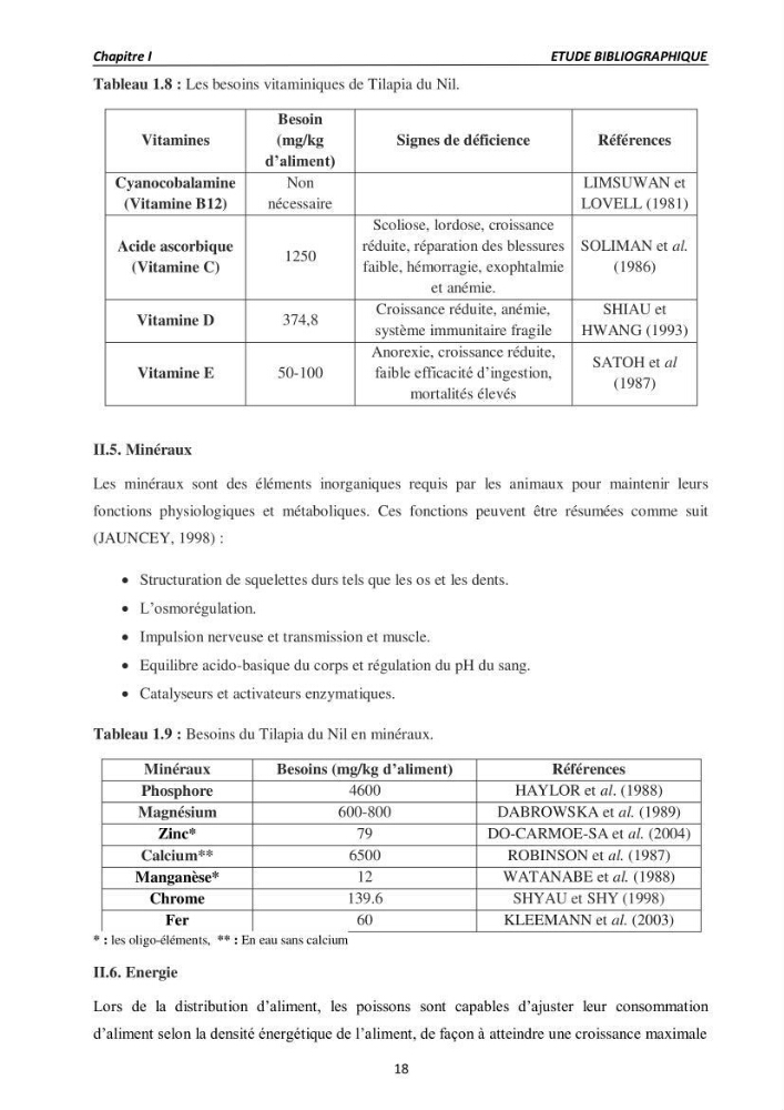 Alimentation des poissons Tilapia au stade juvénile à base d’un aliment fabriqué avec des ressources locales