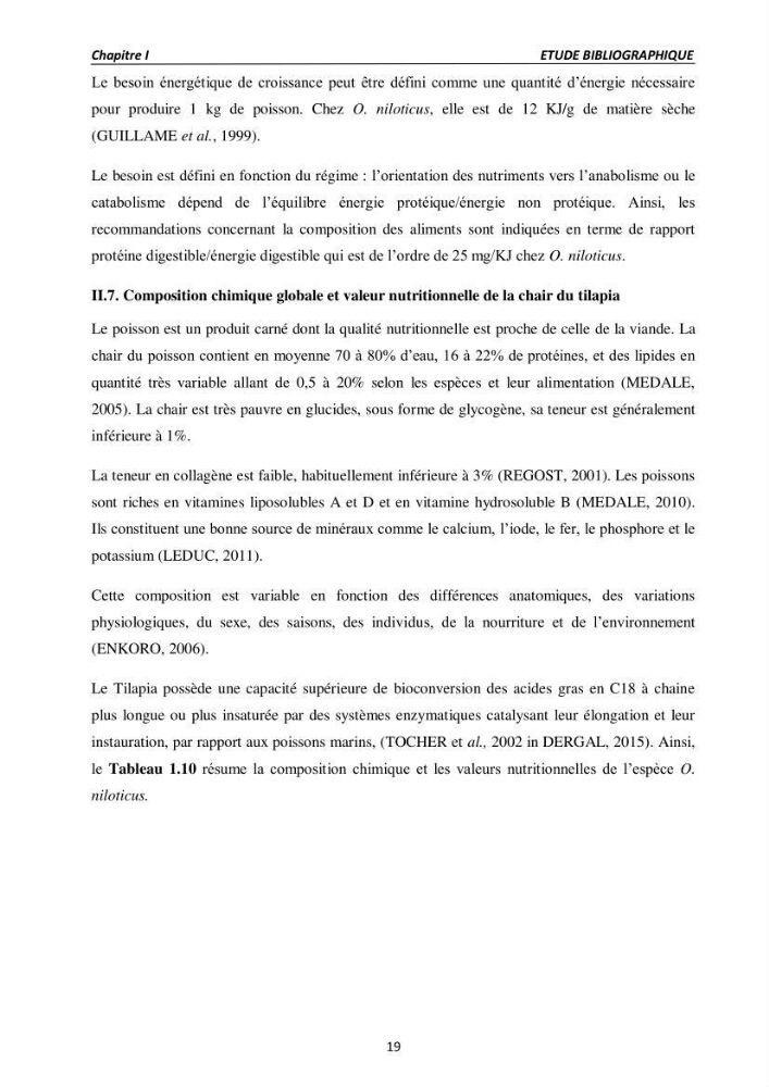 Alimentation des poissons Tilapia au stade juvénile à base d’un aliment fabriqué avec des ressources locales