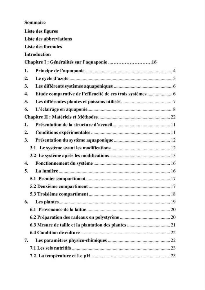 Suivi d\'un systeme d\'élevage en aquaponie en Algèrie