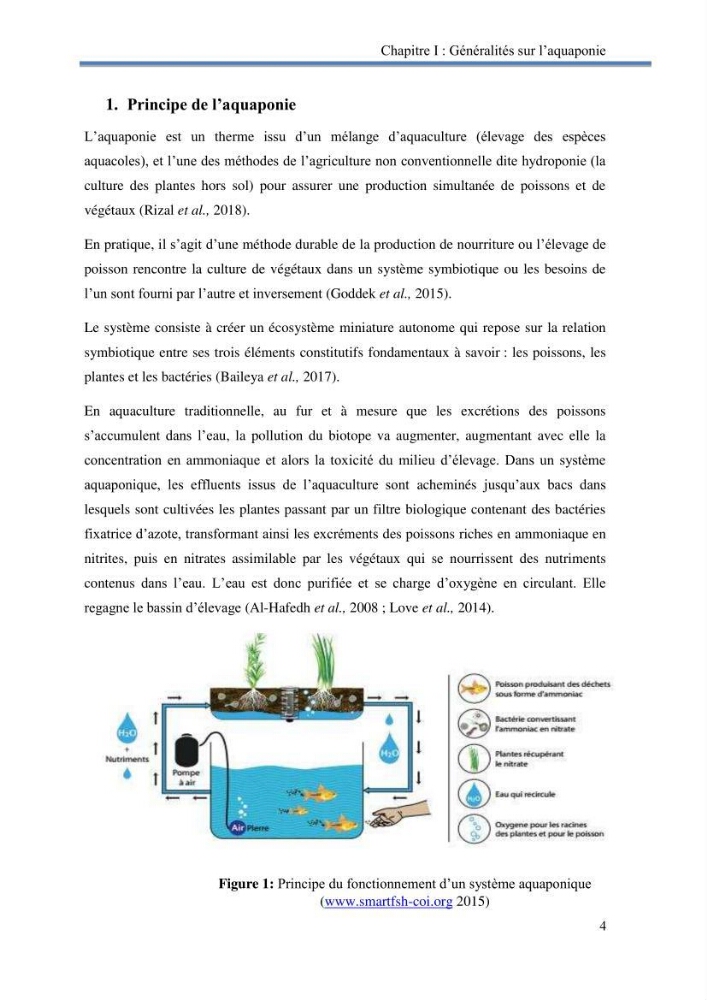 Suivi d\'un systeme d\'élevage en aquaponie en Algèrie