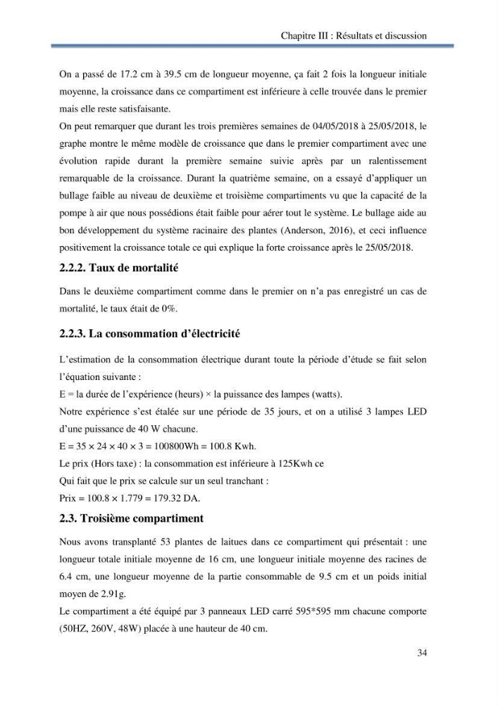 Suivi d\'un systeme d\'élevage en aquaponie en Algèrie