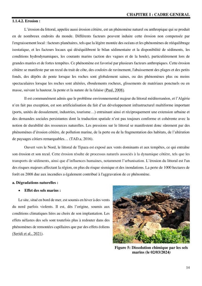 Archéologie côtière en Algérie Menaces et valorisation des ruines de Tipaza