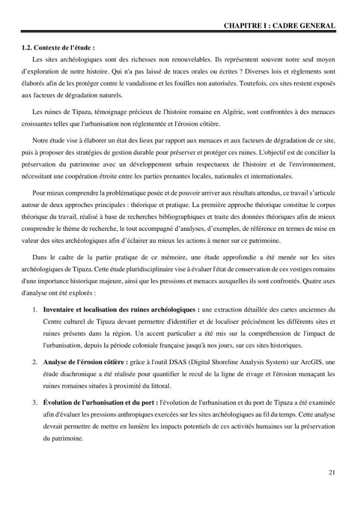 Archéologie côtière en Algérie Menaces et valorisation des ruines de Tipaza