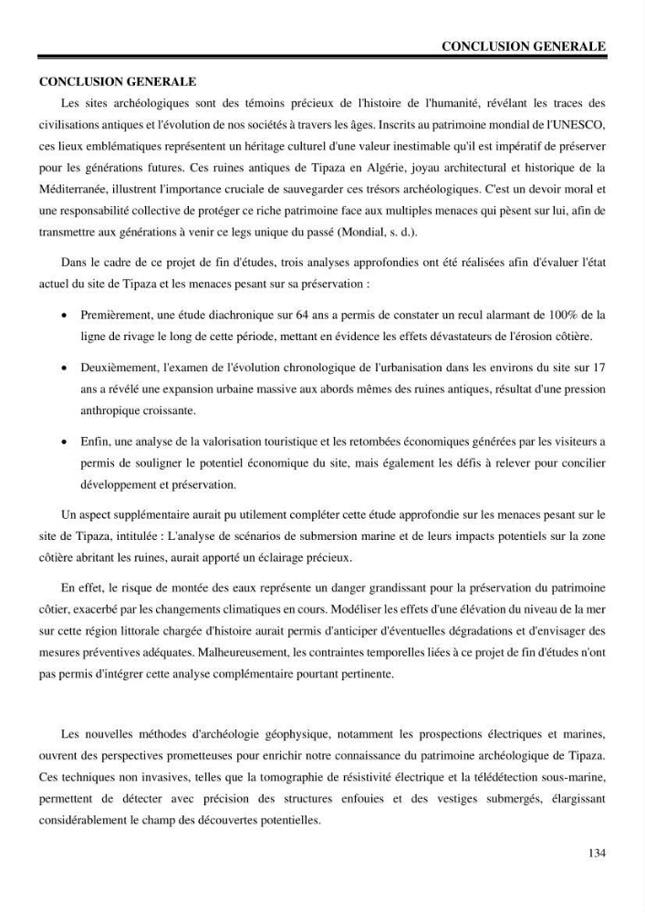 Archéologie côtière en Algérie Menaces et valorisation des ruines de Tipaza