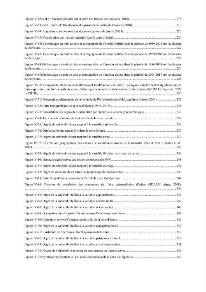 Etude et evaluation de la vulnerabilité des systèmes cotiers dans la région Algéroise
