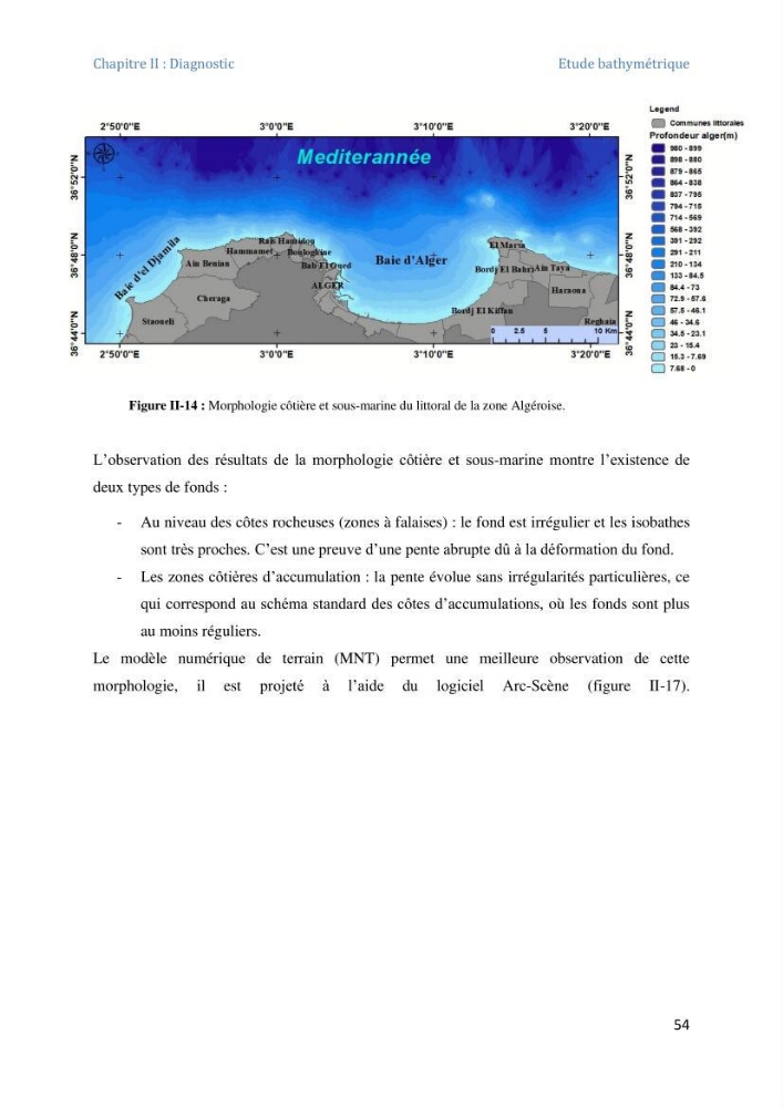 Etude et evaluation de la vulnerabilité des systèmes cotiers dans la région Algéroise