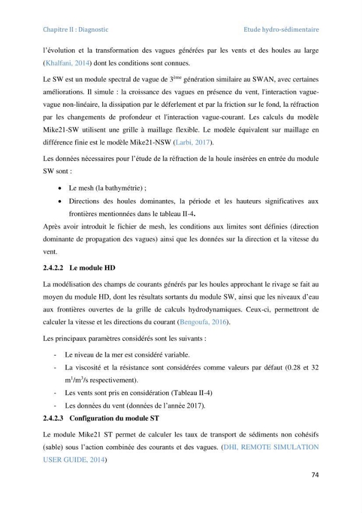 Etude et evaluation de la vulnerabilité des systèmes cotiers dans la région Algéroise