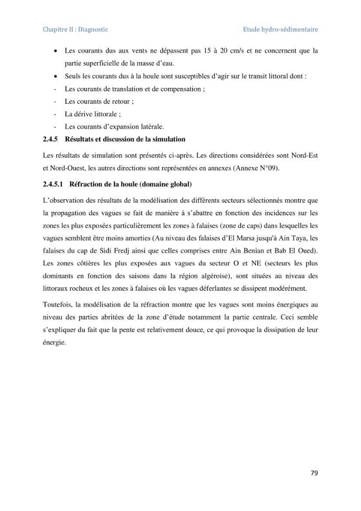 Etude et evaluation de la vulnerabilité des systèmes cotiers dans la région Algéroise