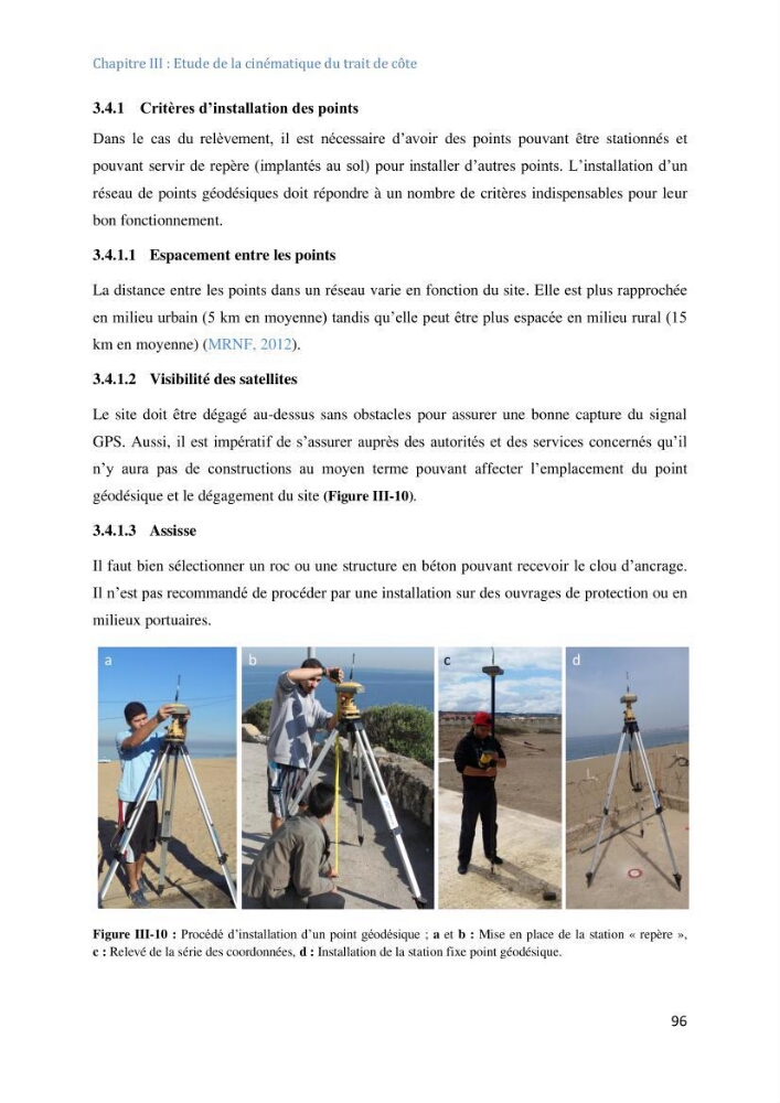 Etude et evaluation de la vulnerabilité des systèmes cotiers dans la région Algéroise