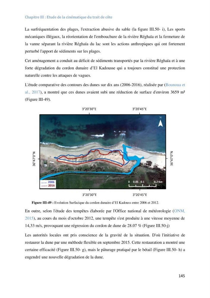 Etude et evaluation de la vulnerabilité des systèmes cotiers dans la région Algéroise