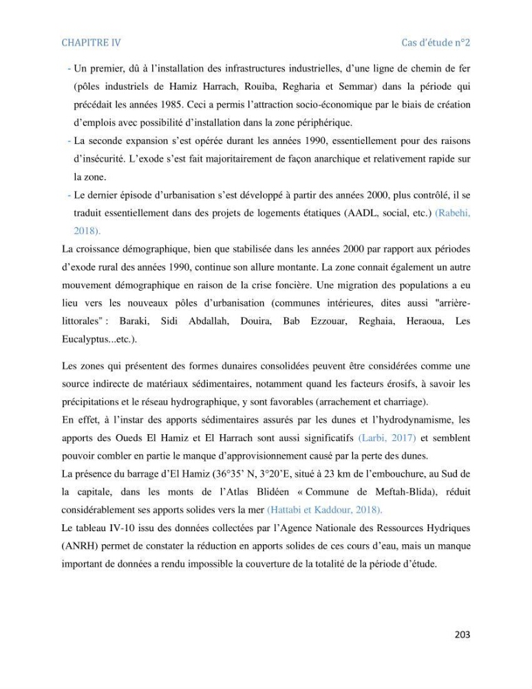 Etude et evaluation de la vulnerabilité des systèmes cotiers dans la région Algéroise