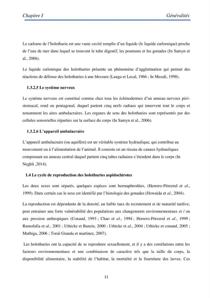Essai d\'élevage du concombre de mer