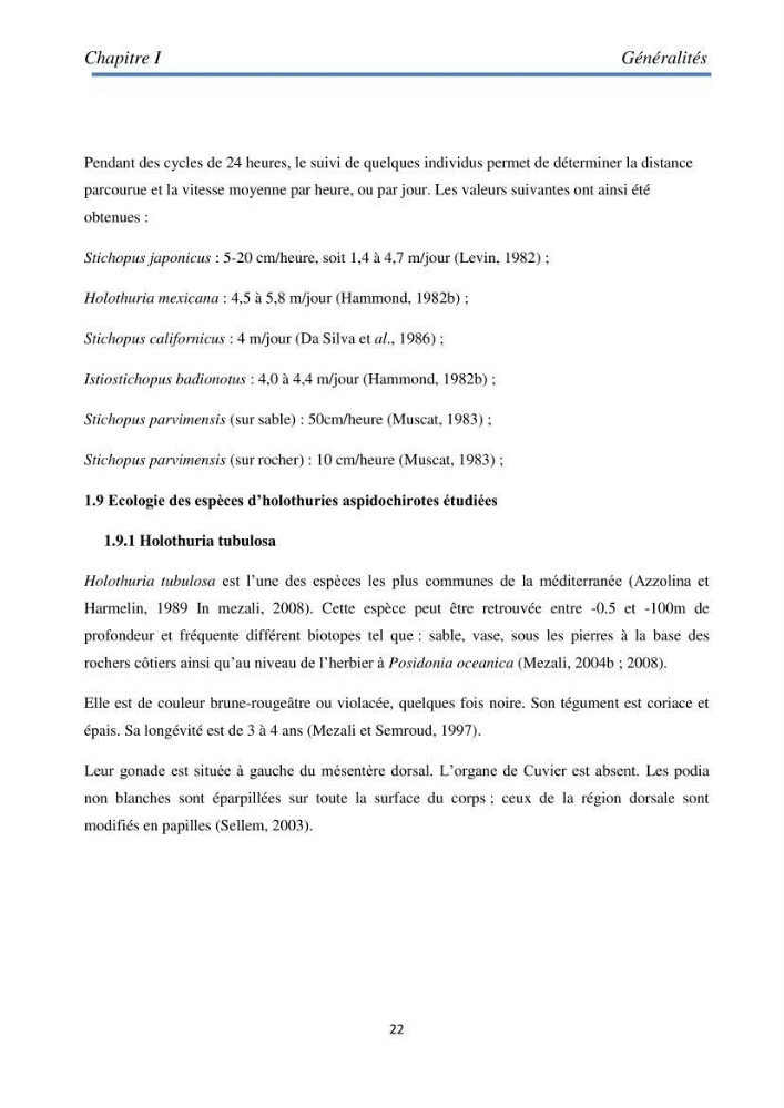 Essai d\'élevage du concombre de mer