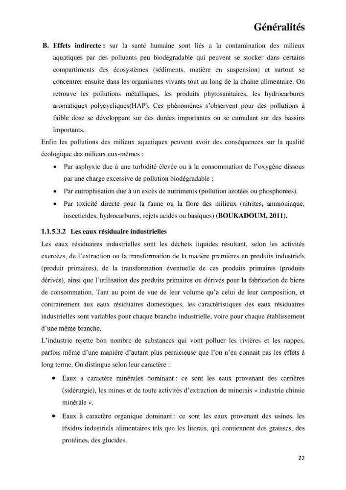 Suivi environnemental de la qualité des eaux adjacentes à une station de production pétrochimique (cas de Skikda,Est du bassin Algerien):