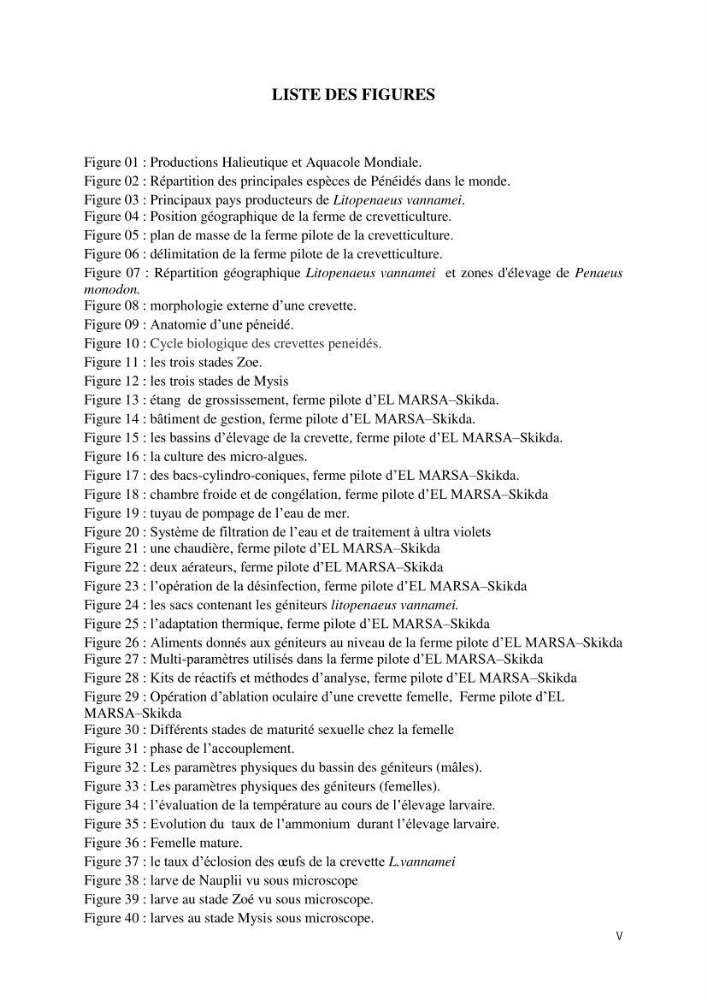 Caracterisation de l\'elevage de la crevette Litopenaeus vannamei ( boone,1931) Ferme Pilote la marsa (Skikda)