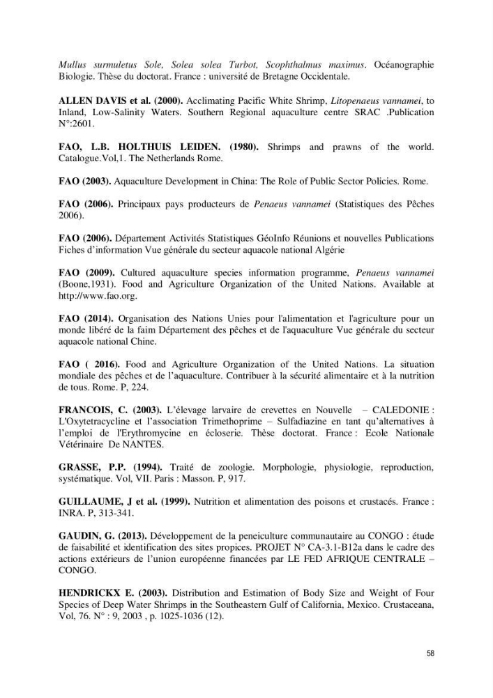 Caracterisation de l\'elevage de la crevette Litopenaeus vannamei ( boone,1931) Ferme Pilote la marsa (Skikda)