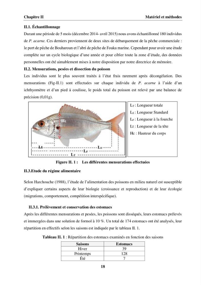 Etude des habitudes alimentaires, de la croissance et évaluation du stock du Pageot blanc Pagellus acarne(Risso,1826) dans la région centre algérienne: